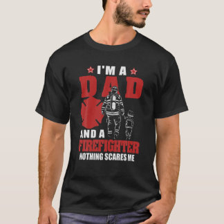 T-shirt Hommes Je suis papa et père pompier