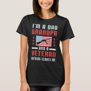 T-shirt Hommes Je suis papa grand-père et vétéran fière pè