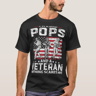 T-shirt Hommes Je suis papa Pops Fête des pères vétéran