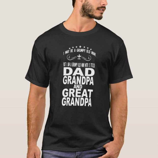 T-shirt Hommes Je Suis Peut-Être Un Vieux Homme Grincheux  (Devant)