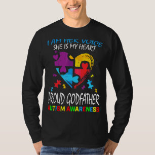 T-shirt Hommes Je Suis Sa Voix Fière Parrain Autisme Conna
