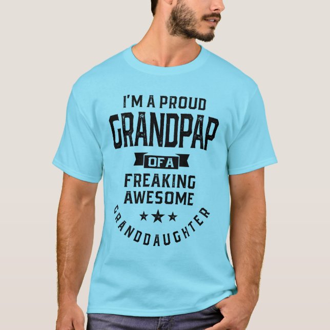 T-shirt Hommes Je suis un grand-père fier d'une petite-fil (Devant)