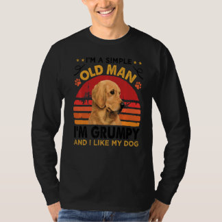 T-shirt Hommes Je suis un Vieux Homme Simple Je suis Grump