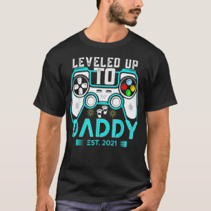 T-shirt Hommes Jouer Papa Niveau Up Papa Daddy Funny Tee P