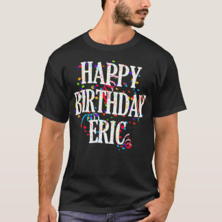 T-shirt Hommes Joyeux Anniversaire Eric Prénom Garçons Col