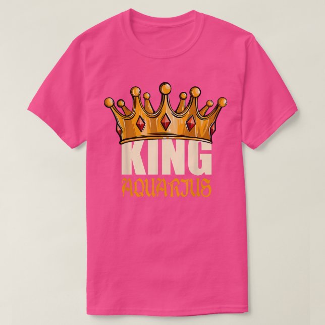 T-shirt Hommes King Aquarius Zodiac Anniversaire Horoscope (Design devant)