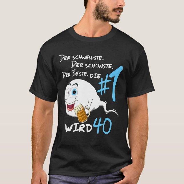 T-shirt Hommes La Légende Sera Le 40E Homme Anniversaire (Devant)