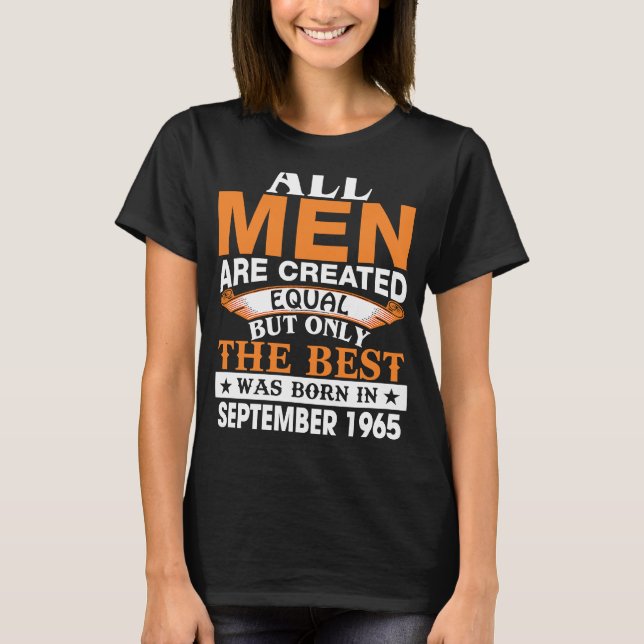 T-shirt Hommes le meilleur est né en septembre 1965 annive (Devant)