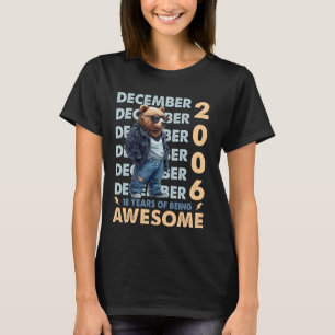 T-shirt Hommes Légende Décembre 2006 18e Anniversaire Ours