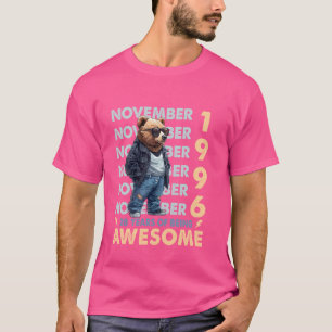 T-shirt Hommes Légende Novembre 1996 28e Anniversaire Ours