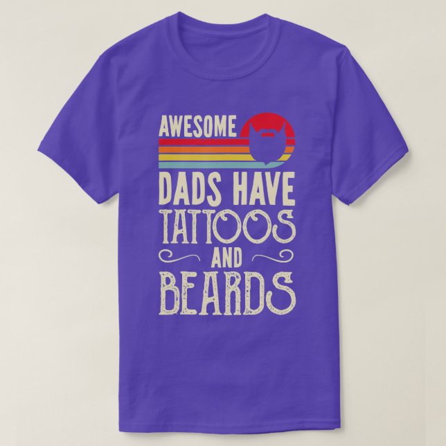 T-shirt Hommes Les papas géniaux ont des tatouages et des  (Design devant)