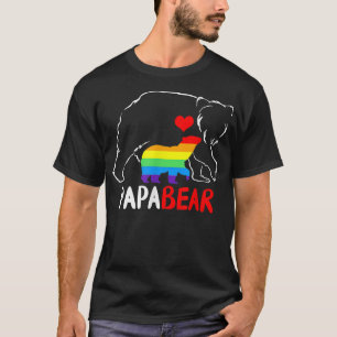 T-shirt Hommes LGBT Daddy Papa ours Gay pride Fier Papa Fi