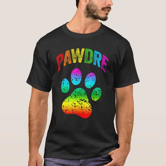 T-shirt Hommes LGBT Rainbow Chien Papa Chat Papa Animal de (Devant)