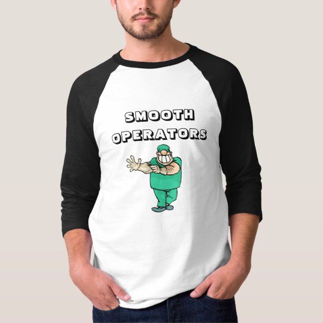 T-shirt Hommes lisses du base-ball d'opérateurs (Devant)