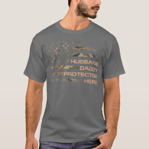 T-shirt Hommes Mari Daddy Protecteur Héros Fête des pères