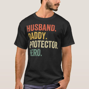 T-shirt Hommes Mari Daddy Protecteur Héros Fête des pères