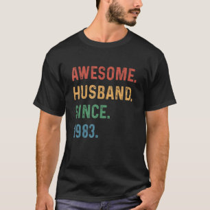 T-shirt Hommes Mari génial depuis 1983 - Mariage de 40e an