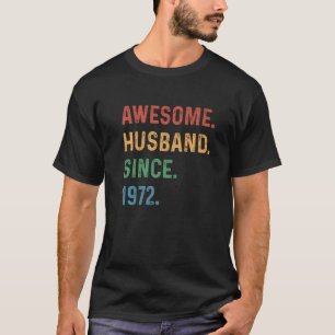 T-shirt Hommes Mari merveilleux depuis 1972 - Mariage de 5