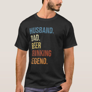 T-shirt Hommes Mari Papa Bière Boire Légende Drôle Hommes 
