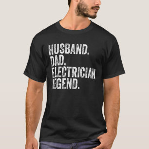 T-shirt Hommes Mari Papa Electricien Légende Chemise Drôle