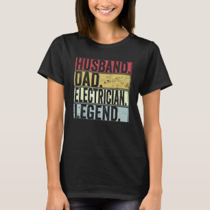 T-shirt Hommes Mari Papa Électricien Légende Pour Pères