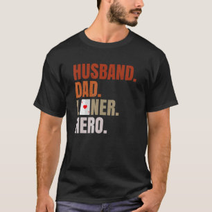 T-shirt Hommes Mari Papa Loner Hero Pour Votre Euchre Husb