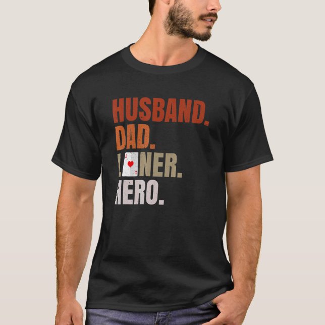 T-shirt Hommes Mari Papa Loner Hero Pour Votre Euchre Husb (Devant)
