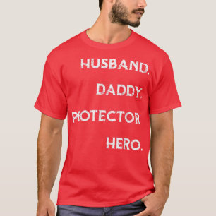 T-shirt Hommes Mari papa Protecteur Héros T Funny Père's