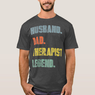 T-shirt Hommes Mari Papa Thérapiste Légende Père Vintage