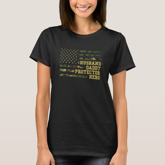 T-shirt Hommes Mari Protector Daddy Hero Camo Père Da (Devant)