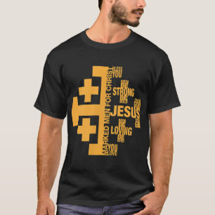 T-shirt Hommes Marqués pour Christ Jérusalem Mots croisés