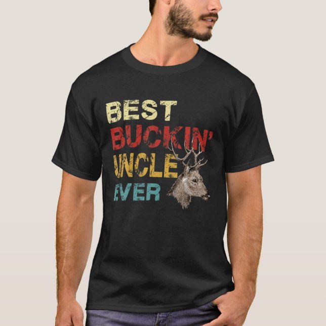 T-shirt Hommes Meilleur Oncle Buckin Jamais Chasse De Cerf (Devant)
