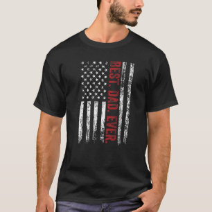 T-shirt Hommes Meilleur Papa Jamais Américain Drapeau Patr