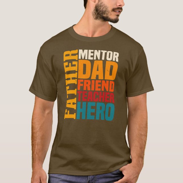 T-shirt Hommes Mentor Papa Ami Professeur Hero Drôle (Devant)