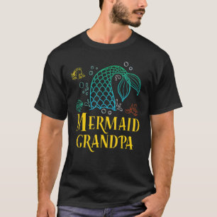 T-shirt Hommes Mermaid Grand-père Petite Fille Sirène Anni