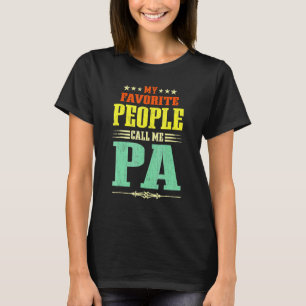 T-shirt Hommes Mes Gens Favoris M'Appelent Pères Vintages