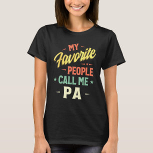 T-shirt Hommes Mes Gens Favoris M'Appelent Pères Vintages