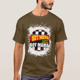 T-shirt Hommes Mess Hot Mess un petit garçon stressé maman