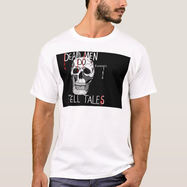 T-shirt Hommes morts de CSI de la science légale de crâne (Devant)