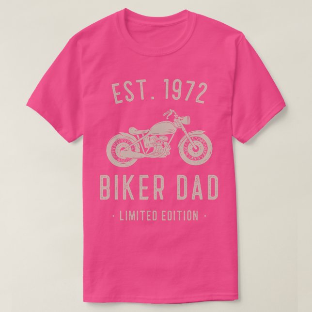 T-shirt Hommes Motorcycle Biker Papa 1972 50ème anniversai (Design devant)