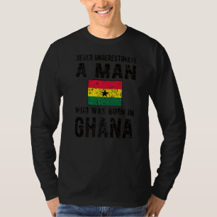T-shirt Hommes Nés Au Ghana Drapeau Ghanéen Racines Ghanai