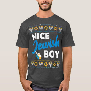 T-shirt Hommes Nice juif garçon laid Hanoukka Sweater Funn