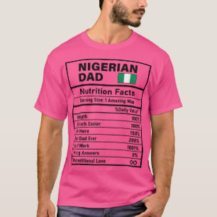T-shirt Hommes Nigerian Papa Nutrition Fiches Fête des pèr
