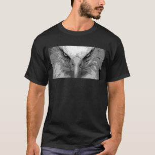 T-shirt Hommes Noir Tee - shirt Animal Aigle Visage Modèle