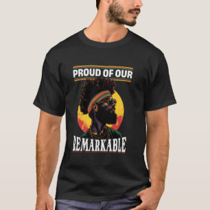 T-shirt Hommes noirs fiers de notre histoire noire remarqu