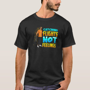 T-shirt Hommes noirs Vols Pas Sentiments Drôle Vacance