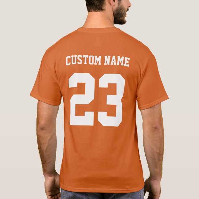 T-shirt Hommes Nom personnalisé Blue Classe de chemise sen (Dos)