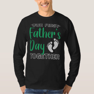 T-shirt Hommes Notre Premier Père Fête Papa Père Enfant Pè