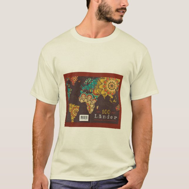 T-SHIRT HOMMES NOUVELLE FANCY, WORLD MAP DESIGN (Devant)