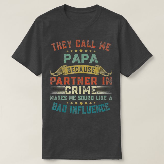 T-shirt Hommes On M'Appelle Papa Parce Qu'On Est Partenair (Design devant)
